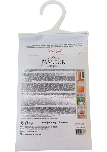 Buket Askılı Dolap ve Çekmece Kokusu 3'lü Paket