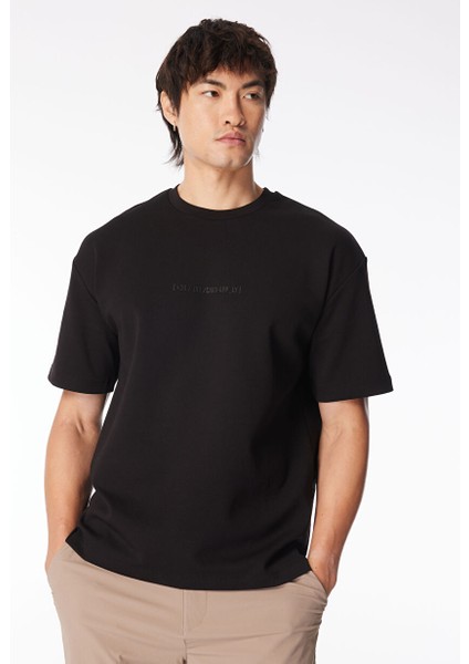 Gmg Fırenze Bisiklet Yaka Siyah Erkek T-Shirt GU24MSS03016 fırsatları