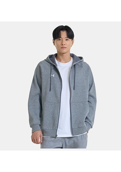 Erkek Ua Rival Fleece Tam Fermuarlı Kapüşonlu Üst 1379767-025
