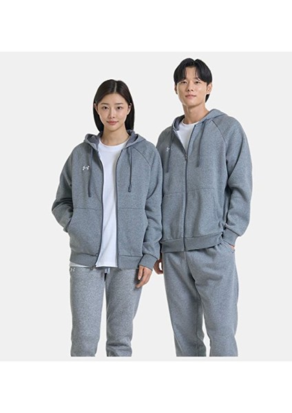 Erkek Ua Rival Fleece Tam Fermuarlı Kapüşonlu Üst 1379767-025