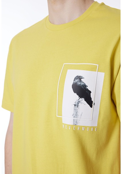 Gmg Fırenze Bisiklet Yaka Sarı Erkek T-Shirt GU24MSS03011