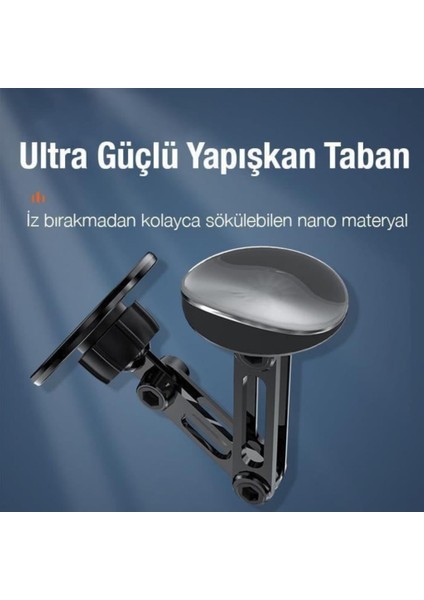 Süper Manyetik Pro Magsafeli Manyetik Araç Içi Telefon Tutucu Torpido Üstü Nano Yapışkanlı modelleri