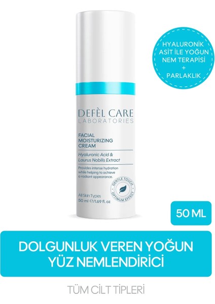 Yüz Nemlendirici Krem – Dolgunluk Veren Yoğun Nemlendirici & Işıltılı Cilt Görünümü (50 ml)