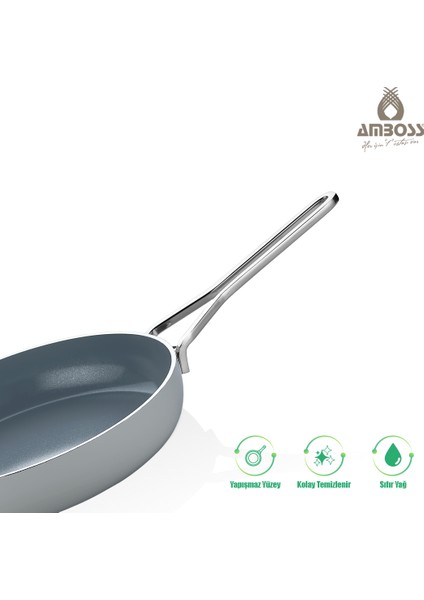 Sera Nova Mix 7 Parça Seramik Tencere Tava Sahan Seti – Gri