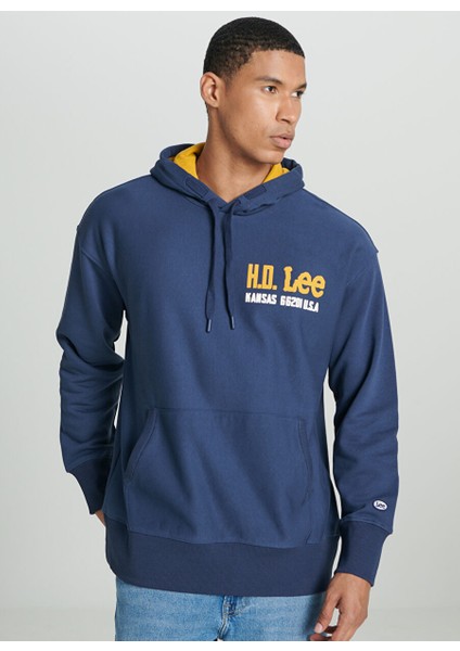 Indigo Erkek Kapüşon Yaka Loose Fit Sweatshirt L232277315 fiyatları