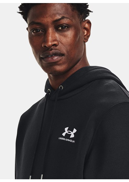 Siyah Erkek Kapüşon Normal Düz Sweatshirt 1373880-001 Ua Icon Fleece Hoodie