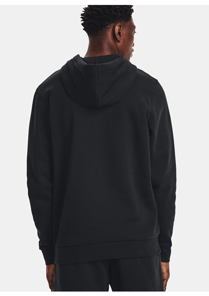 Siyah Erkek Kapüşon Normal Düz Sweatshirt 1373880-001 Ua Icon Fleece Hoodie