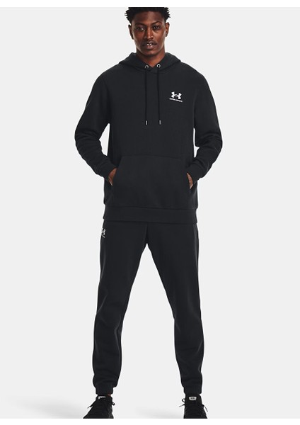 Siyah Erkek Kapüşon Normal Düz Sweatshirt 1373880-001 Ua Icon Fleece Hoodie
