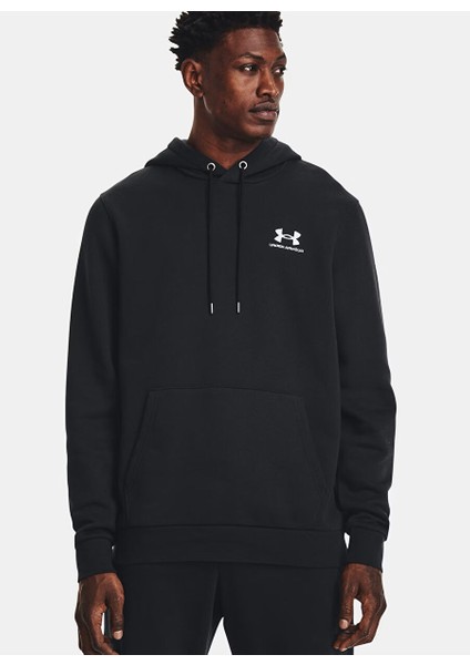 Siyah Erkek Kapüşon Normal Düz Sweatshirt 1373880-001 Ua Icon Fleece Hoodie