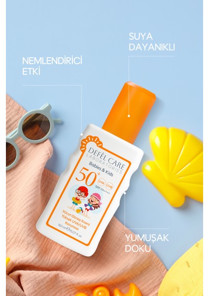 Spf 50 Çocuk Güneş Kremi Suya Dayanıklı Yağsız Görünüm Yüksek Uva/uvb Koruyucu (100 Ml) fırsatları