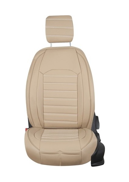 Castor Oto Citroen C4 Hb Uyumlu Lüks Deri Oto Koltuk Kılıfı Ön Arka Takım Set Giydirme Model Bej fırsatları