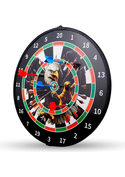 4 Oklu Mıknatıslı Taraftar Dart Seti Çift Yönlü Manyetik Dart Askılı Dartboard