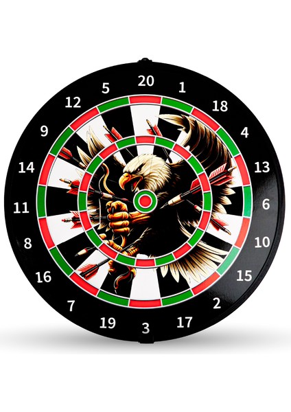 4 Oklu Mıknatıslı Taraftar Dart Seti Çift Yönlü Manyetik Dart Askılı Dartboard