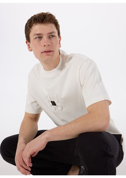 Bej Erkek Relaxed T-Shirt 50535499_DEBOSTAC 10261766 01