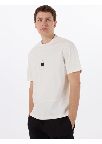 Bej Erkek Relaxed T-Shirt 50535499_DEBOSTAC 10261766 01