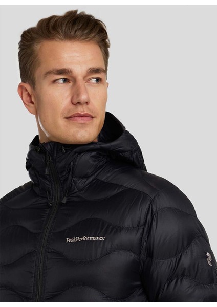 M Helium Down Jacket-Black Fermuarlı Yaka Normal Kalıp Erkek Ceket