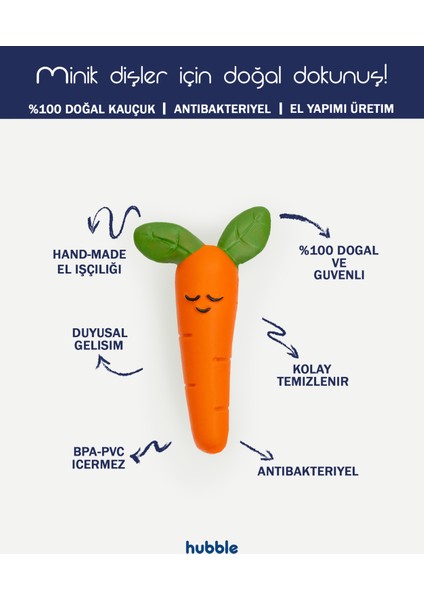 Bebek Diş Kaşıyıcı Ve Oyuncağı ( Kauçuk) Havuç