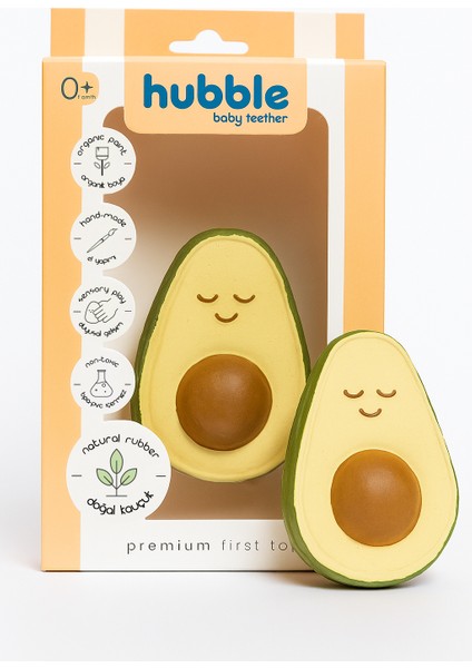 Bebek Diş Kaşıyıcı Ve Oyuncağı ( Kauçuk) Avokado