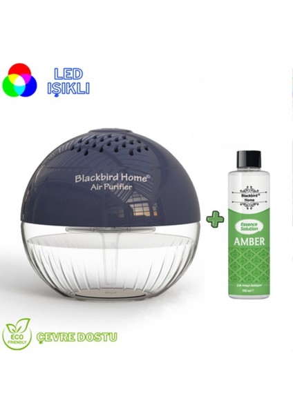 Işıklı Hava Temizleyici Küre Antrasit + 150 ml Amber Küre Solüsyonu