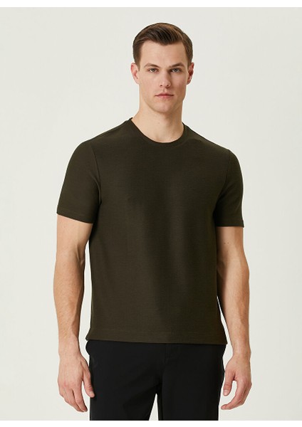 Bisiklet Yaka Haki Erkek T-Shirt 1091367