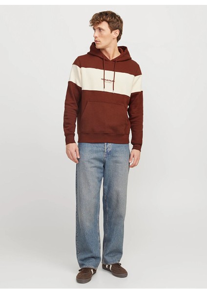 Kiremit Erkek Kapüşon Rahat Baskılı Sweatshirt Jorvesterbro Block Sweat Hood Styd fiyatları