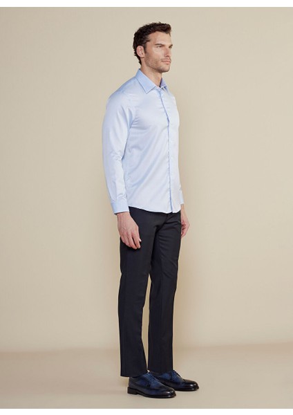 Mavi Erkek Klasik Slim Fit Gömlek BBFW24MSH007