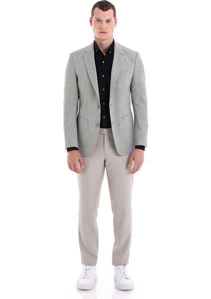 Yeşil Slim Fit Desenli Mono Yaka Casual Ceket fiyatları