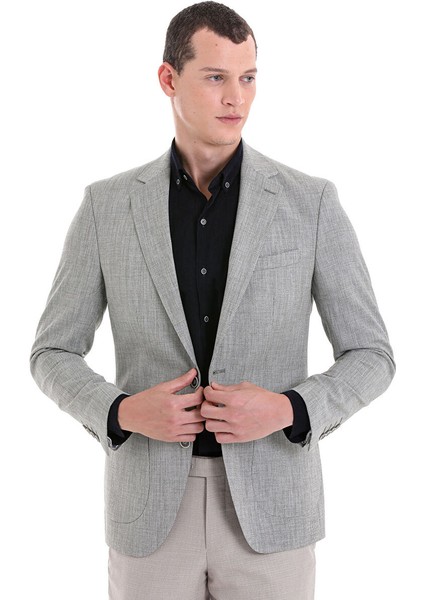 Yeşil Slim Fit Desenli Mono Yaka Casual Ceket modelleri