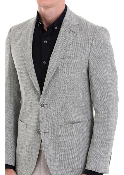 Yeşil Slim Fit Desenli Mono Yaka Casual Ceket indirimleri