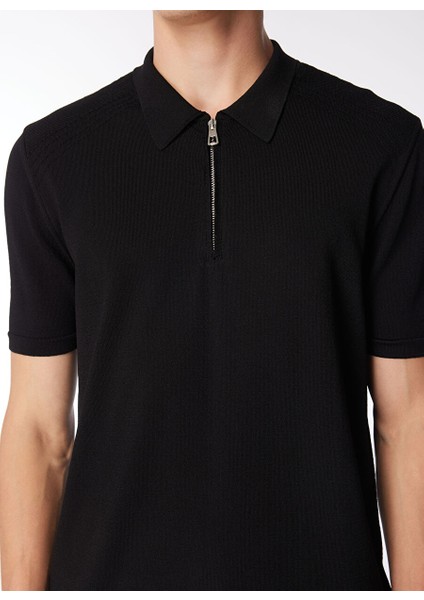 Gmg Fırenze Polo Yaka Regular Fit Siyah Erkek Kazak GU24MSS04003