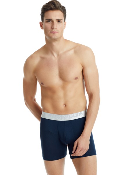 Erkek Modal Elastan Boxer Silver 9303 - Lacivert