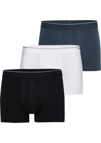9670 ERKEK TENDER COTTON SHORTY 3 LÜ BEYAZ-SİYAH-ANTRASİT BOXER