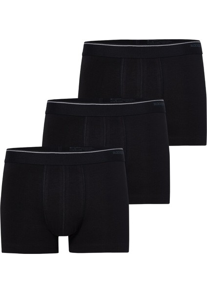 9670 ERKEK TENDER COTTON SHORTY 3 LÜ SİYAH BOXER