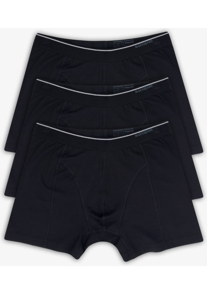9673 ERKEK TENDER COTTON 3 LÜ SİYAH BOXER