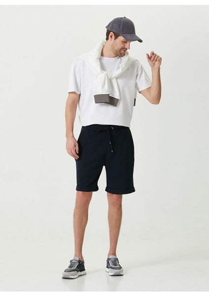 Lacivert Erkek Duble Paça Slim Fit Şort 1086386