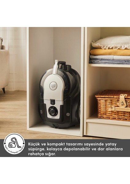 Vantuz Smax Geniş Toz Hazneli Elektrikli Süpürge Silver 2.8 L