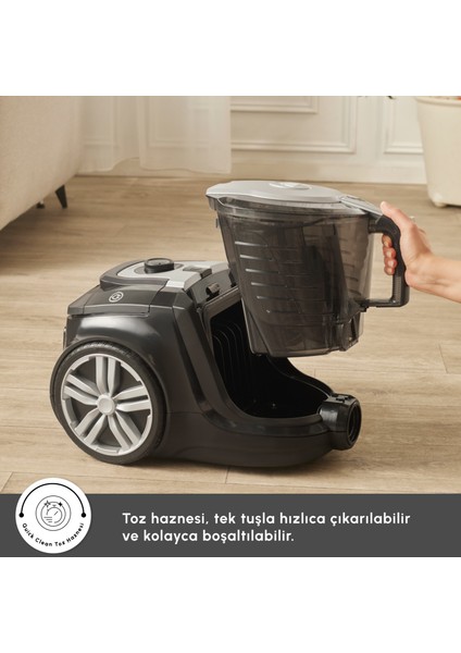 Vantuz Smax Geniş Toz Hazneli Elektrikli Süpürge Silver 2.8 L