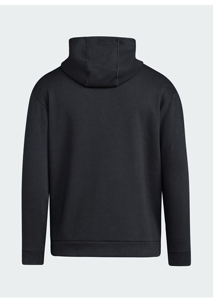 M Fleece Hood-Black Fermuarlı Yaka Normal Kalıp Erkek Polar Sweatshırt modelleri
