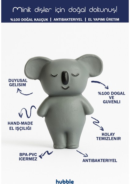 Bebek Diş Kaşıyıcı Ve Oyuncağı ( Kauçuk) Koala