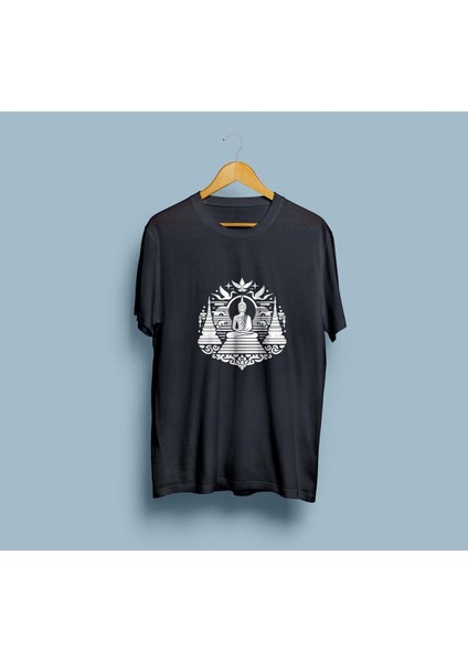 Oversize Budizm / Buddha Tapınak Tasarım Unisex T-Shirt