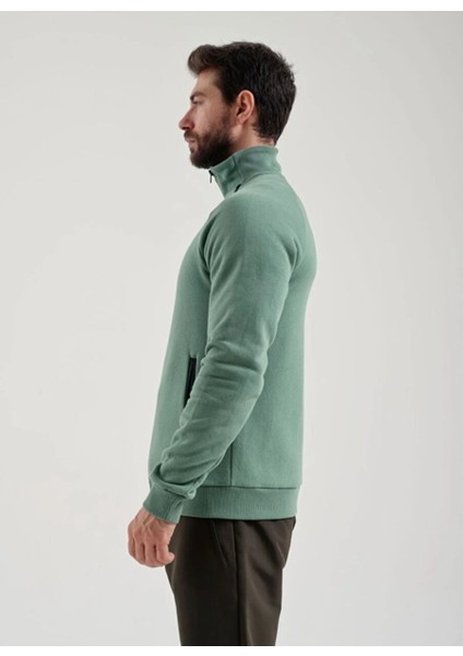 Erkek Yeşil Tam Fermuarlı Sweatshirt 2419002 fiyatları