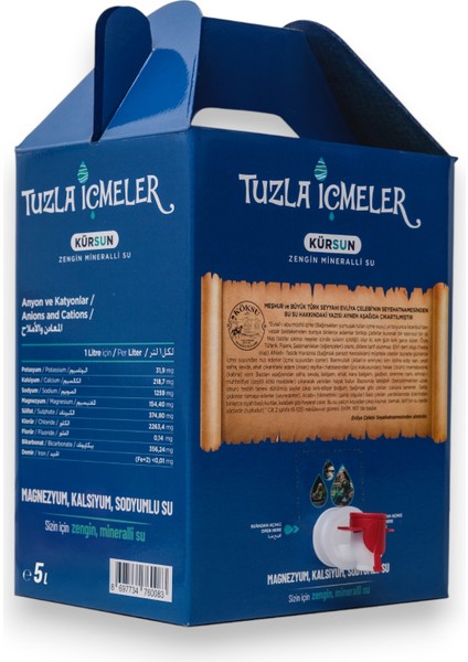 Tuzla Içmeler Doğal Zengin Mineralli Su 5 Lt
