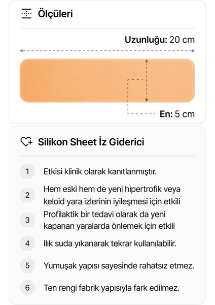 Skar Giderici Silikon Şerit Keloid Sezaryen Cilt Çatlakları Bbl Ameliyat Izi 1'li modelleri