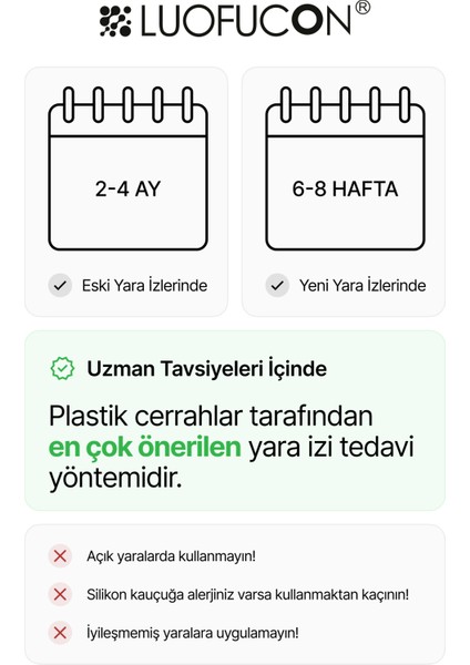 Skar Giderici Silikon Şerit Keloid Sezaryen Cilt Çatlakları Bbl Ameliyat Izi 1'li