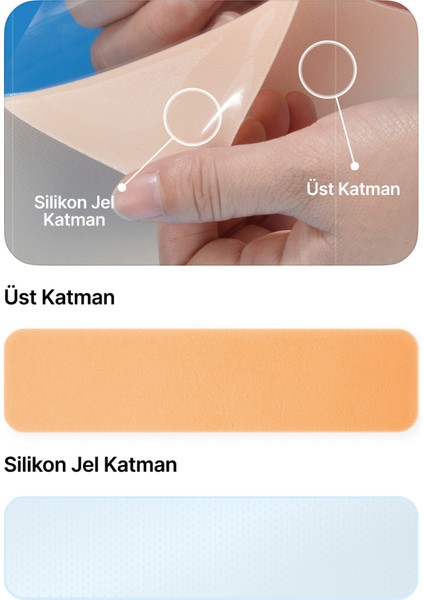 Skar Giderici Silikon Şerit Keloid Sezaryen Cilt Çatlakları Bbl Ameliyat Izi 1'li