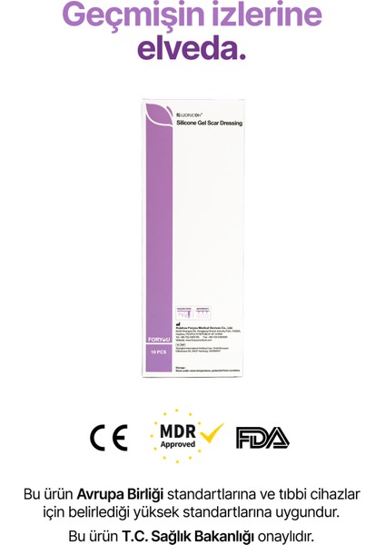Skar Giderici Silikon Şerit Keloid Sezaryen Cilt Çatlakları Bbl Ameliyat Izi 1'li