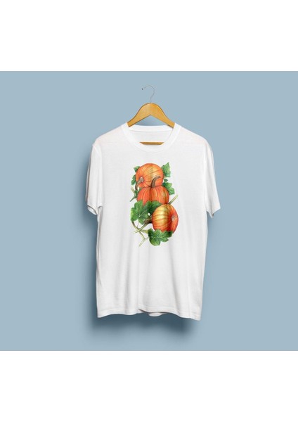 Oversize Balkabağı Tasarım Unisex T-Shirt