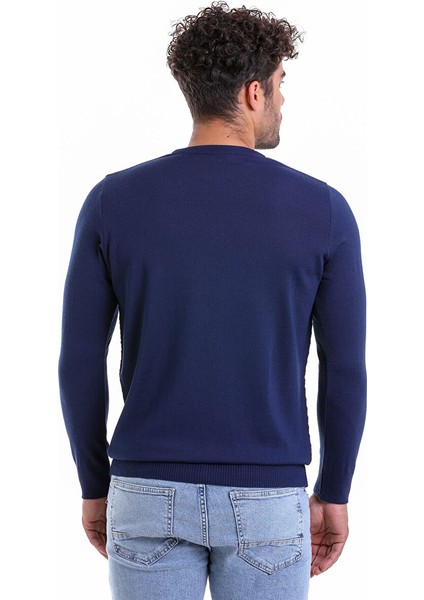 Mavi Comfort Fit Jakarlı Bisiklet Yaka Yünlü Kazak modelleri