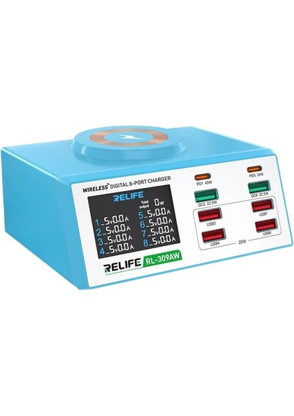 Relife RL-309AW 100W 8 Port USB Şarj Istasyonu modelleri