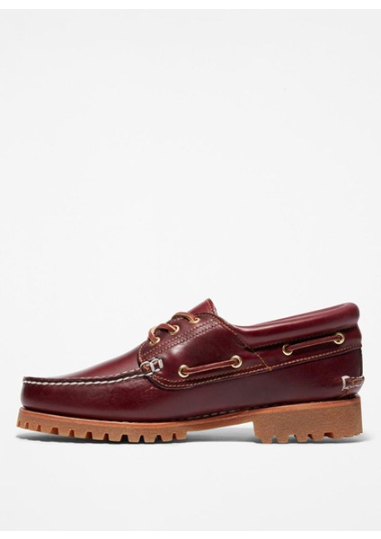 Timberland Authentic Boat Shoe Bordo Deri Erkek Günlük Ayakkabı